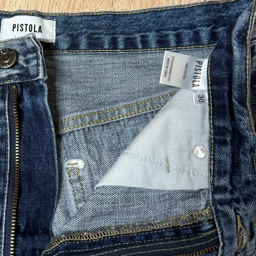 Pistola High Rise Raw Hem Denim Shorts - Picture 2 of 6
